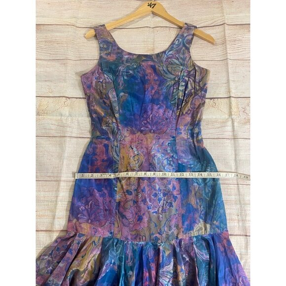 Vintage Knapp Studio Women's Multi Color Sleeveless Mini Dress - 5 - Picture 11 of 15
